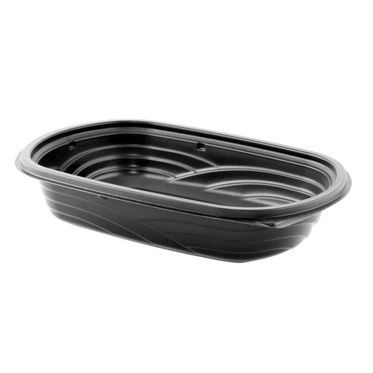 Picture of Anchor Packaging 4542402 24 oz M424 Entree Microwavable Rectangular Container Rpet&#44; Black - Case of 252
