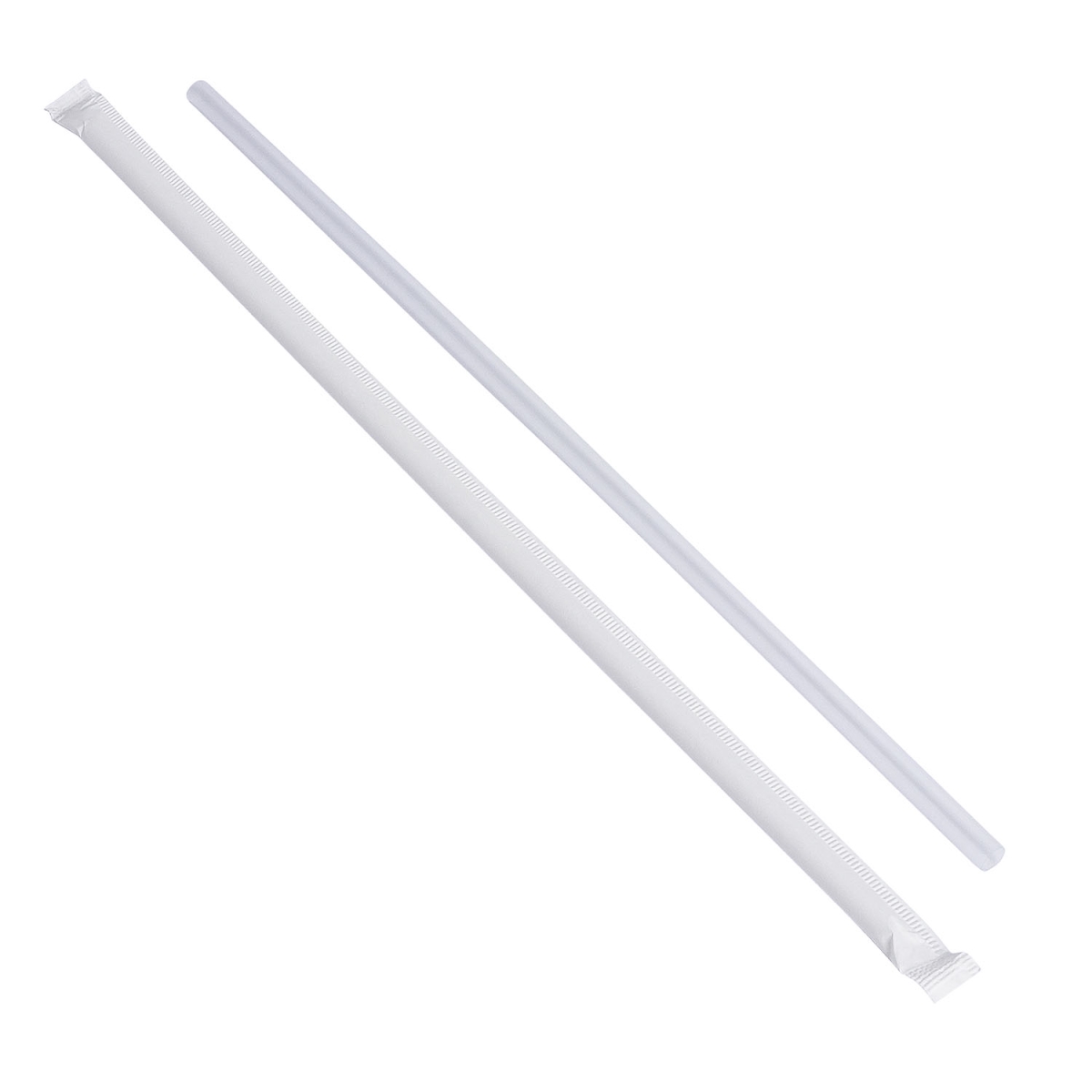 Picture of Jovials J1025CLXA2 NJ 10.25 in. Jumbo Paper Wrapped Straws&#44; Clear - Case of 2000