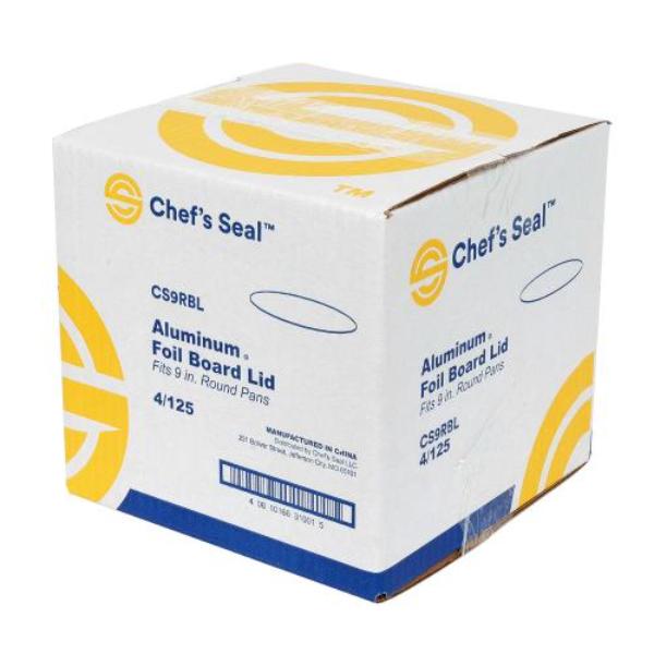 Picture of Chefs Seal CS9RBL NJ 9 in. Round Board Lid Laminated for CS9R Pan&#44; White - Case of 500