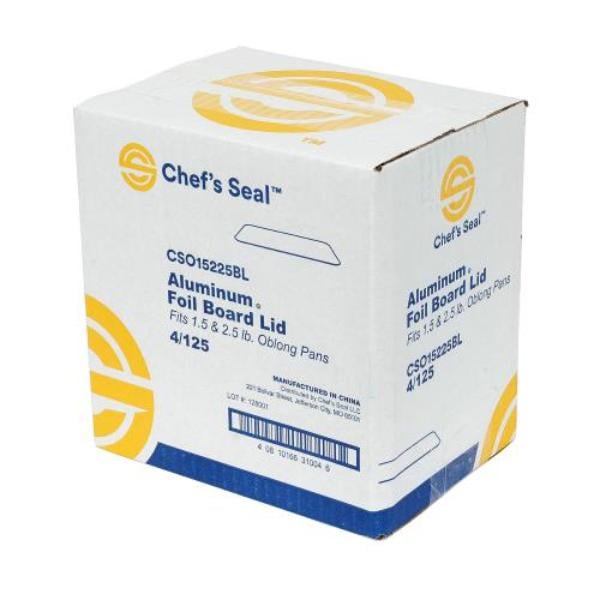 Picture of Chefs Seal CSO15225B NJ Oblong Board Lid for CSO1.5 & CSO2.5 Pan&#44; White - Case of 500
