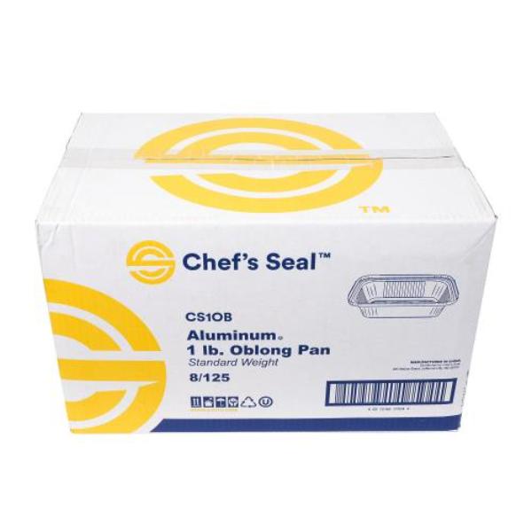 Picture of Chefs Seal CS1OB NJ 1.0 oz Oblong Aluminum Standard Weight Foil Pan&#44; Silver - Case of 1000