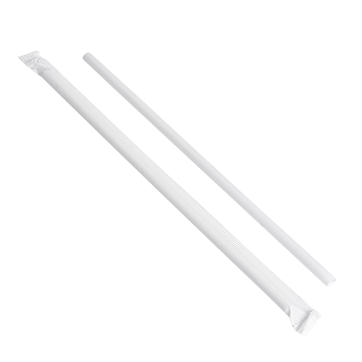 Picture of Jovials J775WHXA12 NJ 7.75 in. Jumbo Paper Wrapped Straws&#44; White - Case of 12000