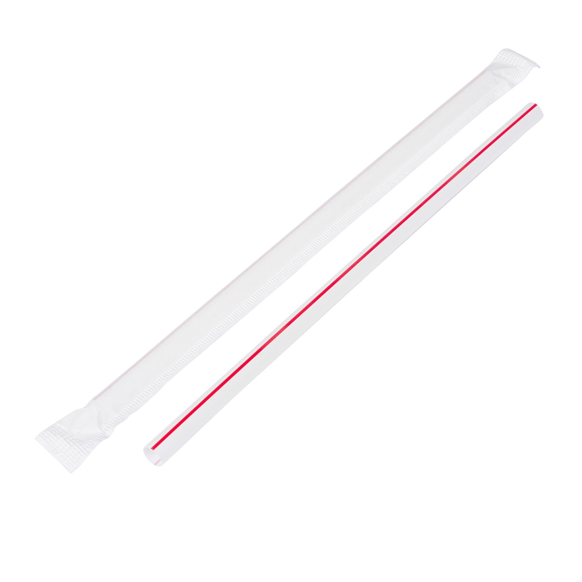Picture of Jovials G775RWXA72 NJ 7.75 in. Giant Stripe Paper Wrapped Straws&#44; Red & White - Case of 7200