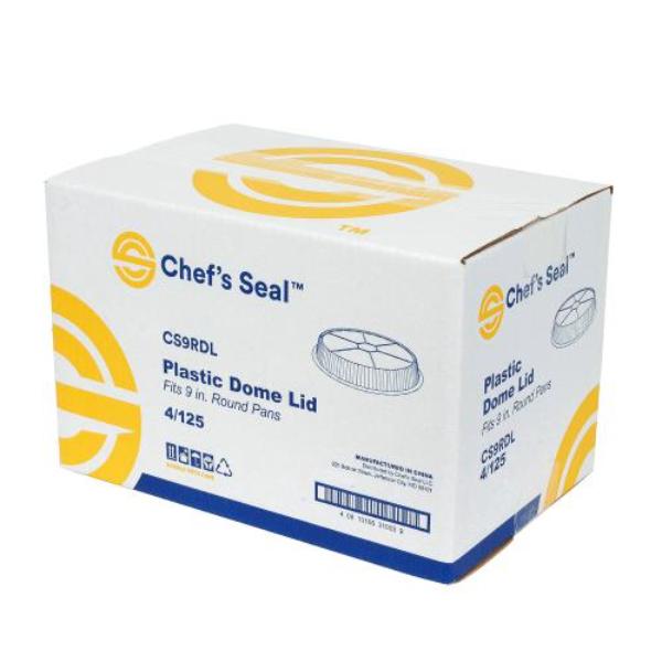 Picture of Chefs Seal CS9RDL NJ 9 in. Round Dome Lid Operations Clear for CS9R Pan - Case of 500