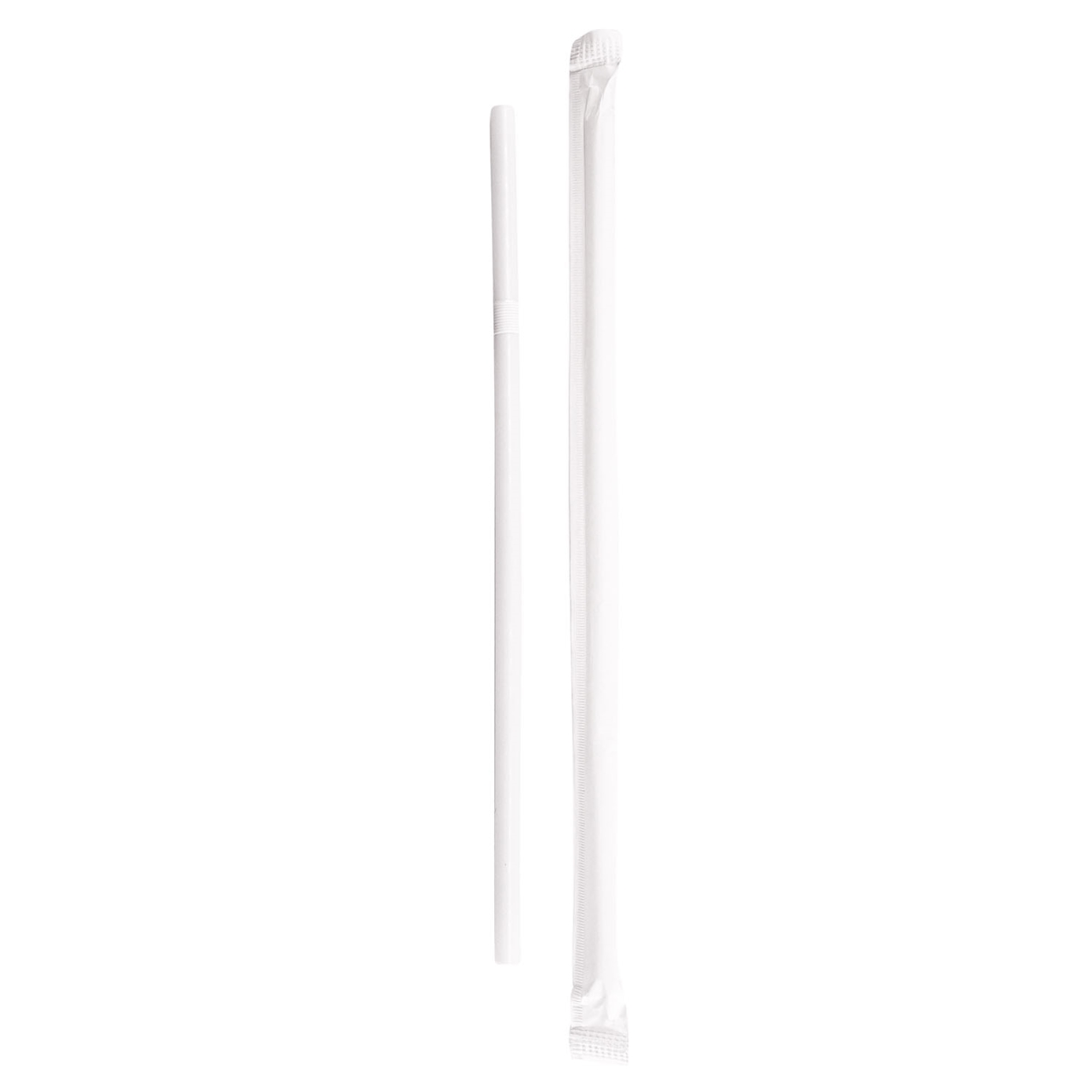 Picture of Jovials JFX775WHXA12 NJ 7.75 in. Jumbo Flex Paper Wrapped Straws&#44; White - Case of 10000