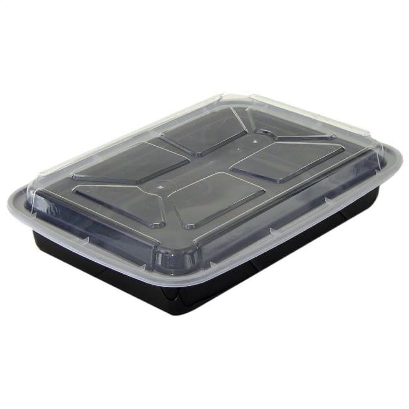 Picture of Pactiv NC8168B CPC 16 oz Black Rectangular Container, Case of 150