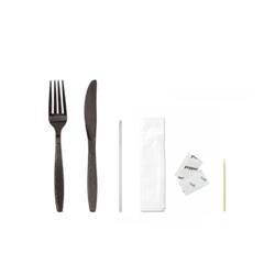Picture of Prime Source 75002979 CPC 13 x 10 in. Heavy Weight Cutlery Kit - White&#44; 4 Piece & Case of 250