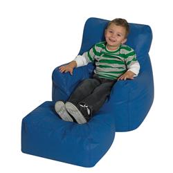 Picture of Childrens Factory CF610-038 Cozy Chair & Ottoman&#44; Blue