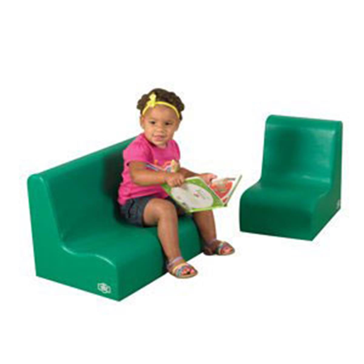 Picture of Childrens Factory CF705-454 Little Tot Contour Seating Set&#44; Green - 2 Piece