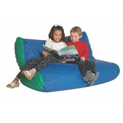 Picture of Childrens Factory CF610-043 School Age Double High Back Lounger&#44; Blue & Red