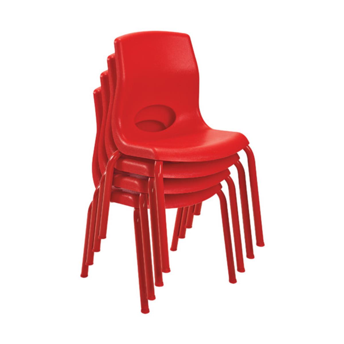 Picture of Childrens Factory AB8012PR4 12 in. MyPosture Chair&#44; Red - Pack of 4
