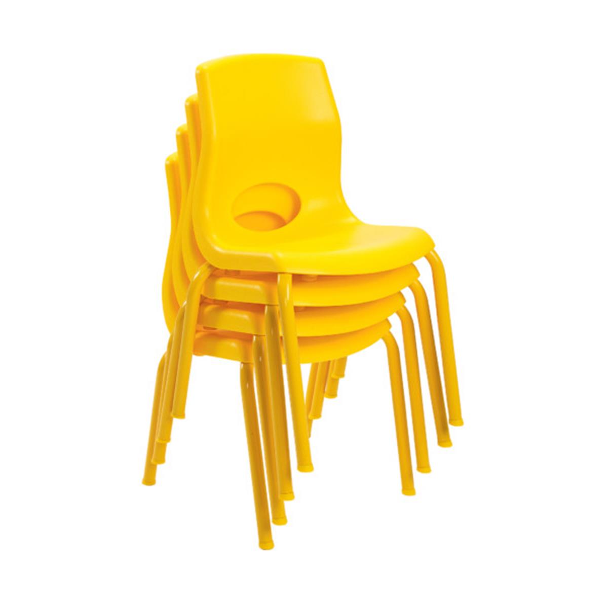 Picture of Childrens Factory AB8012PY4 12 in. MyPosture Chair&#44; Yellow - Pack of 4