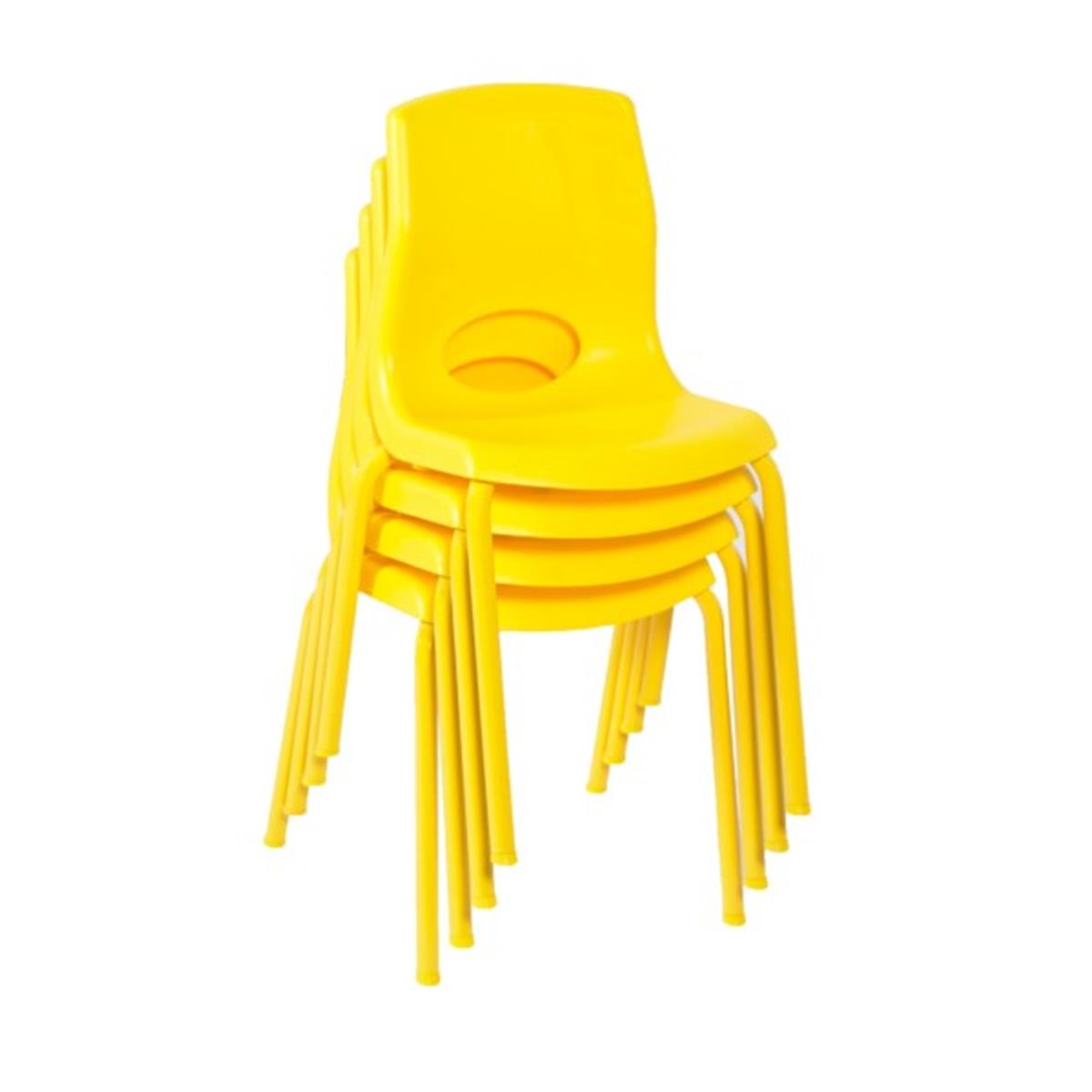 Picture of Childrens Factory AB8014PY4 14 in. MyPosture Chair&#44; Yellow - Pack of 4