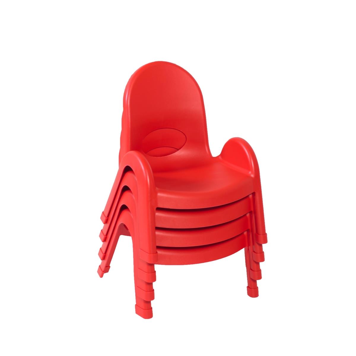 Picture of Childrens Factory AB7707PR4 7 in. Value Stack Child Chair&#44; Candy Apple Red - Pack of 4