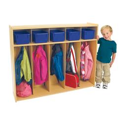 Picture of Angeles ANG7158 Value Line Toddler 5-Section Locker - UV Finish&#44; Maple - 39 x 12 x 48 in.