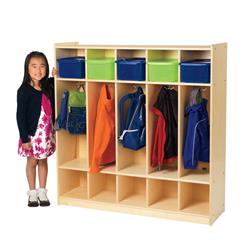 Picture of Angeles ANG9154 Value Line Birch 5-Section Locker - 49 x 15 x 48 in.