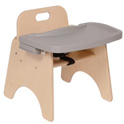 Picture of Angeles ANG1690 High Chair with Rubbermaid Microban Tray 9 in. Seat Height - Brich