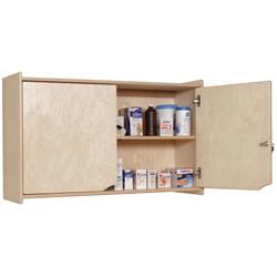 Picture of Angeles ANG1424 Locking Wall Storage Brich Cabinet - UV Finish - 12 x 41 x 26 in.