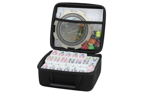 2526MT  2526MT Double 15 Domino Set in Black Case
