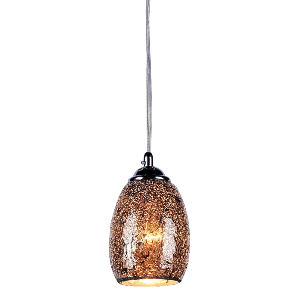 Picture of Chloe CH3GY16DC05-DP1 4.8 in. Shade Lighting Mosaic Melia 1 Light Ceiling Mini Pendant - Chrome