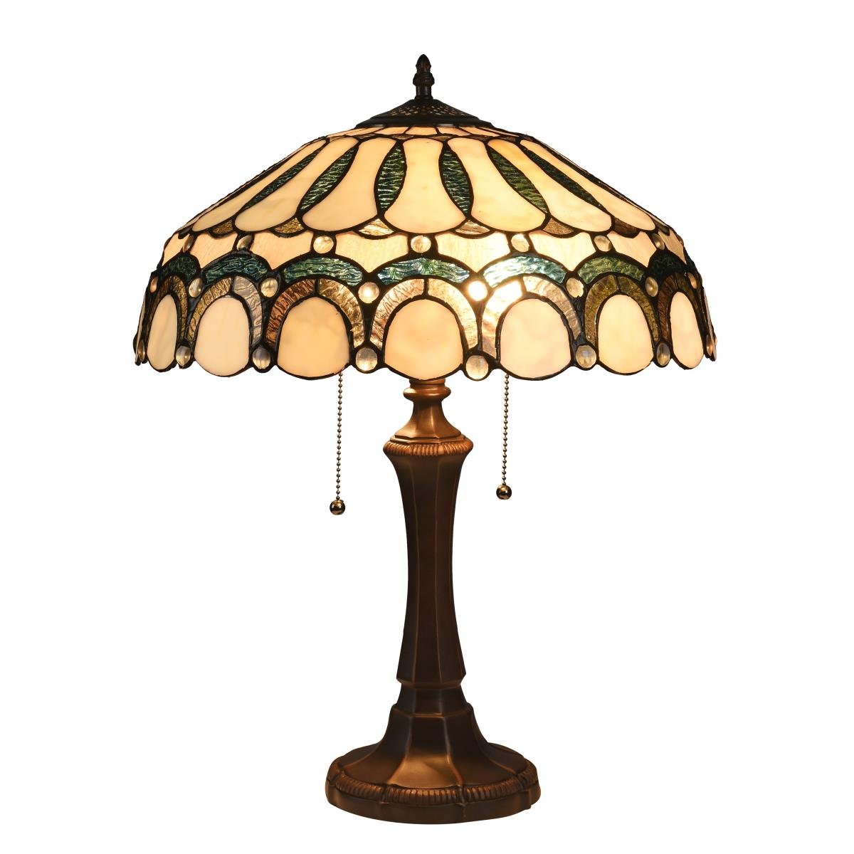 CH3T034CV17-TL2 Claude Tiffany-Style 2 Light Victorian Table Lamp - 17 in. Shade -  CHLOE Lighting