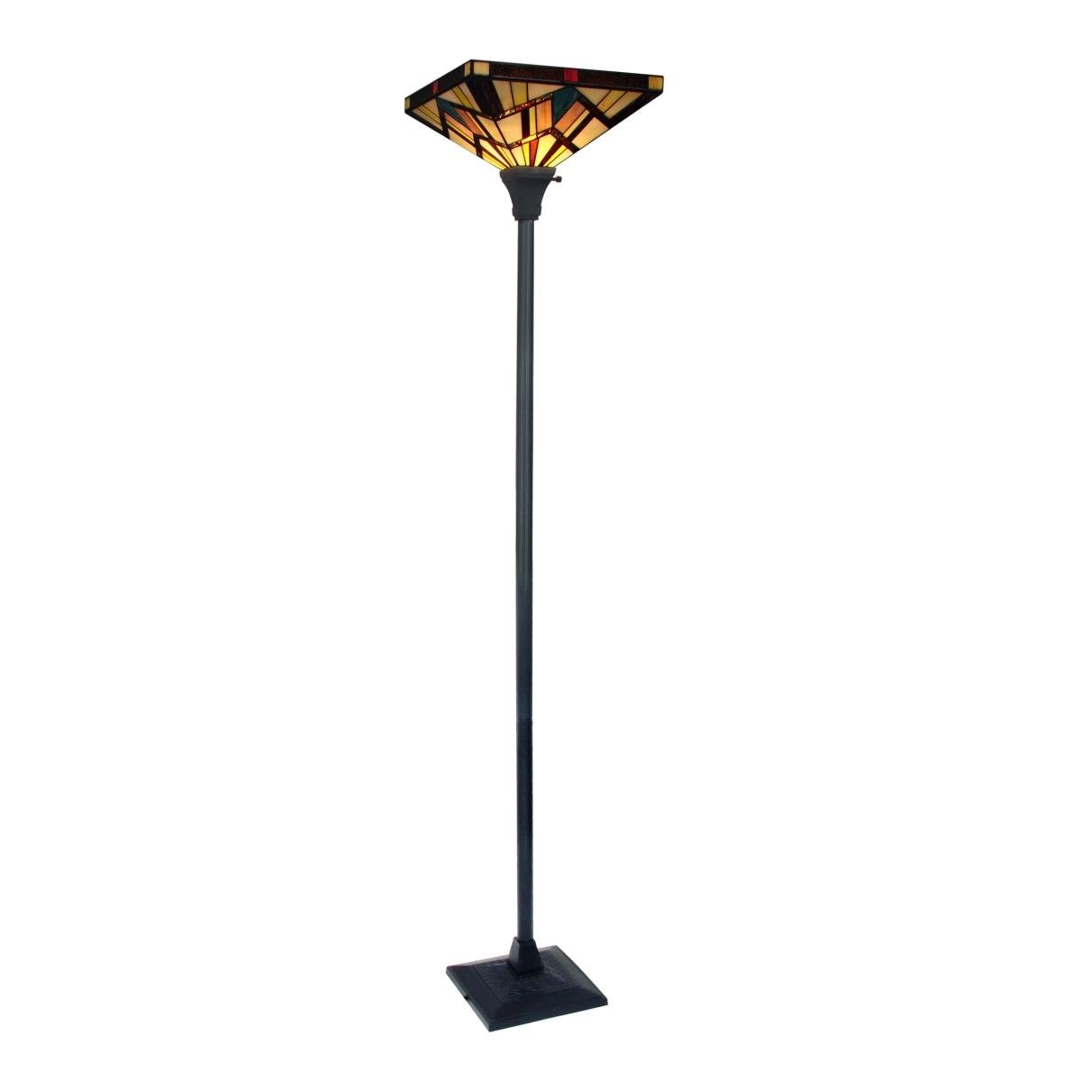 Picture of Chloe Lighting CH3T523BM14-TF1 14 in. Vincent Tiffany-Style Dark Bronze 1 Light Torchiere Lamp
