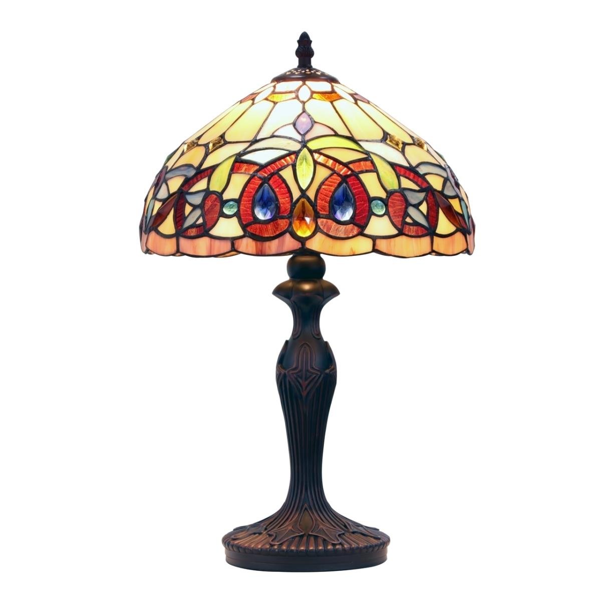 CH33353VR12-TL1 12 in. Shade Serenity Tiffany-style Dark Bronze 1 Light Table Lamp -  CHLOE Lighting