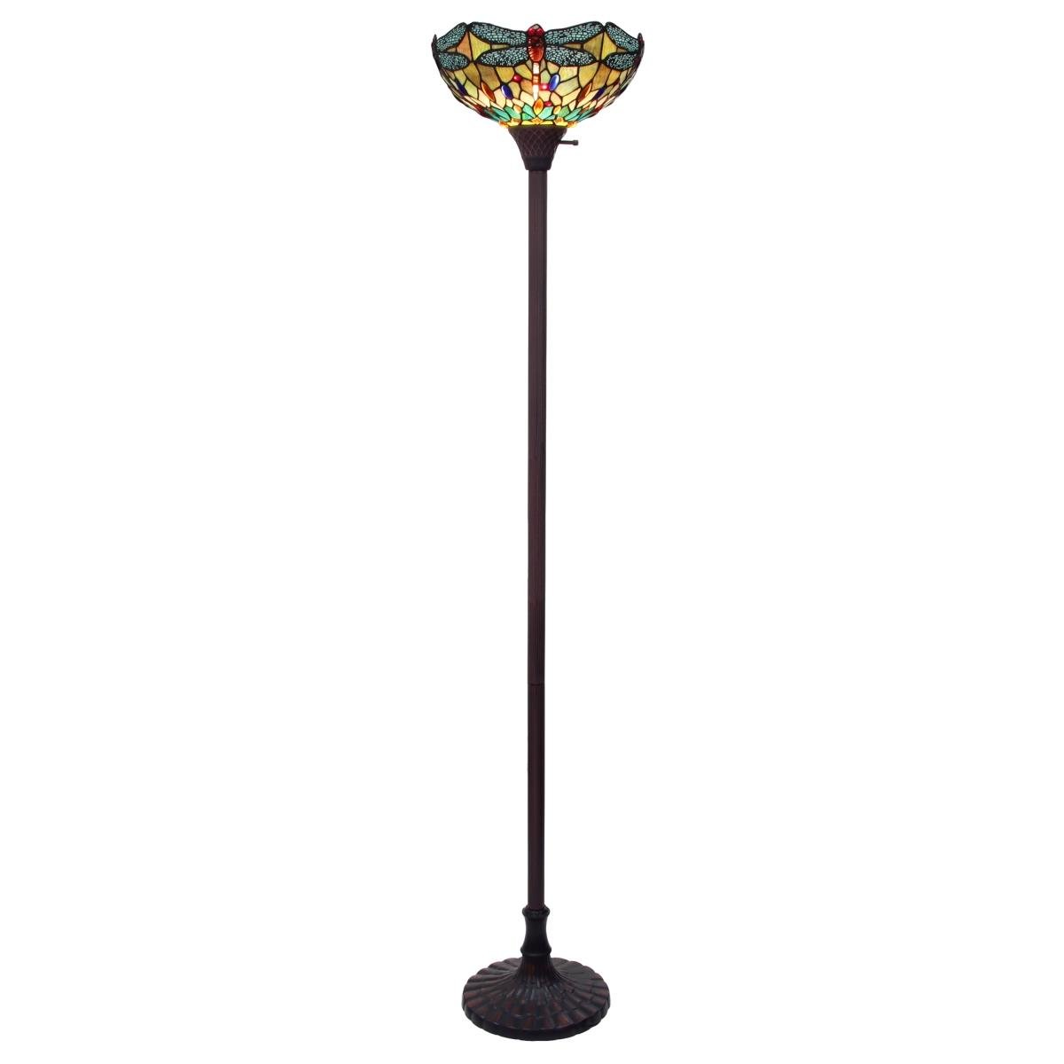 Picture of Chloe Lighting CH3T471GD14-TF1 14 in. Empress Tiffany-Style Dark Bronze 1 Light Torchiere Lamp