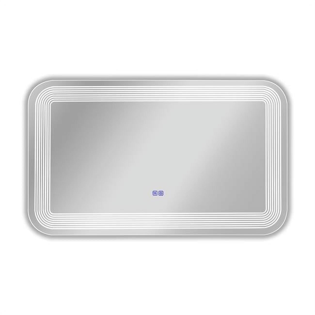 39 in. 3 Color Temperatures 3000K-6000K Luminosity Back Lit Rectangular Touchscreen LED Mirror