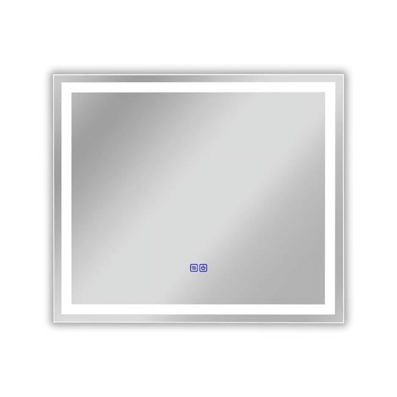 28 in. 3 Color Temperatures 3000K-6000K Luminosity Back Lit Rectangular Touchscreen LED Mirror