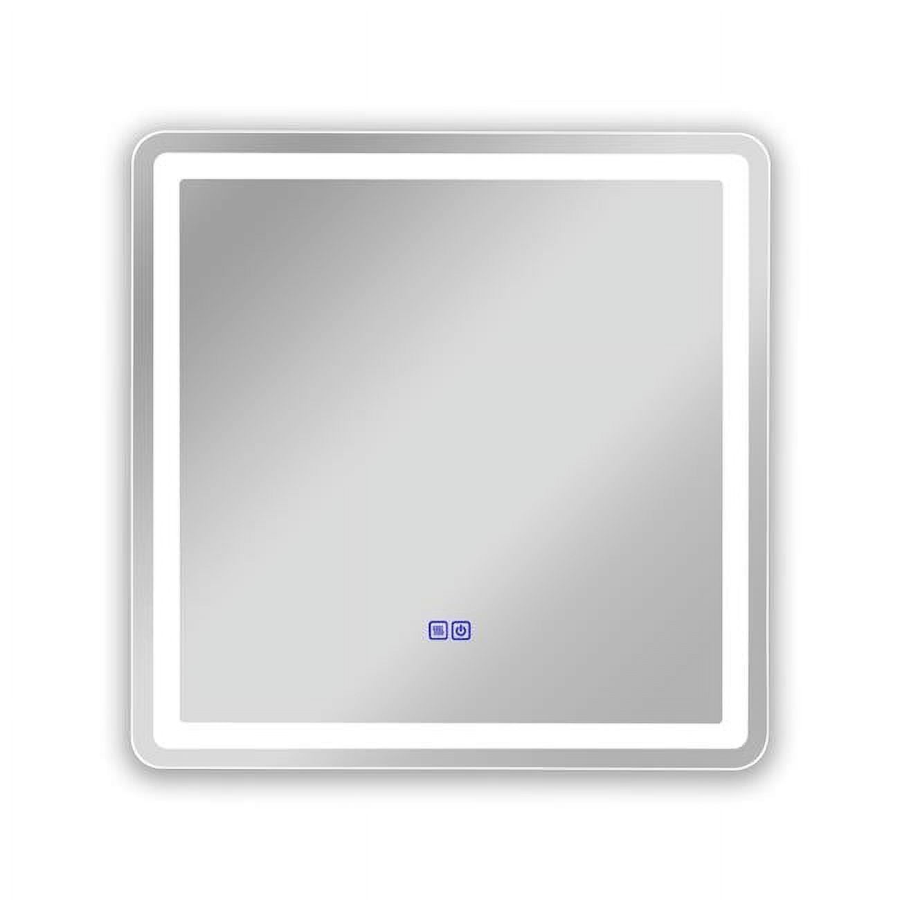 24 in. 3 Color Temperatures 3000K-6000K Luminosity Back Lit Square Touchscreen LED Mirror