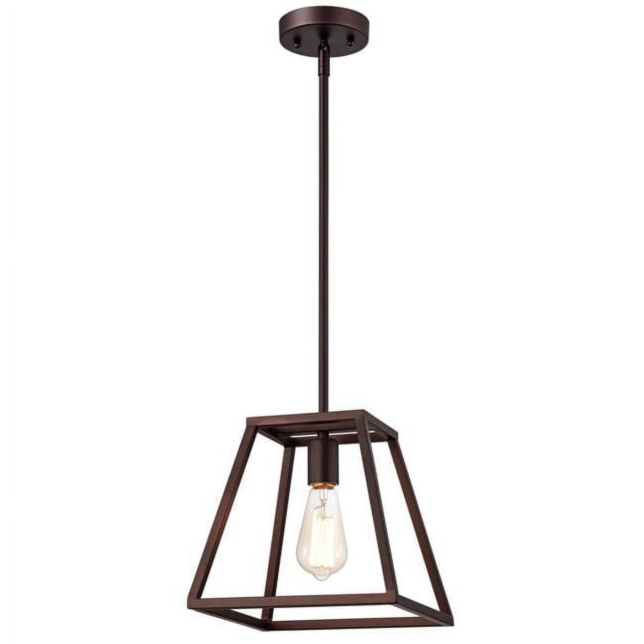 10 in. Ironclad Industrial 1 Light Mini Pendant Ceiling Fixture, Oil Rubbed Bronze -  FeeltheGlow, FE2828160
