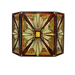 CH3F359MR45-GFS 20 x 33 in. Sunflower Tiffany-Style Animal Design Window Panel, Black