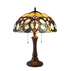 CH3T137BV16-TL2 16 in. Ellington Tiffany-Style 2 Light Victorian Table Lamp, Dark Bronze -  CHLOE Lighting
