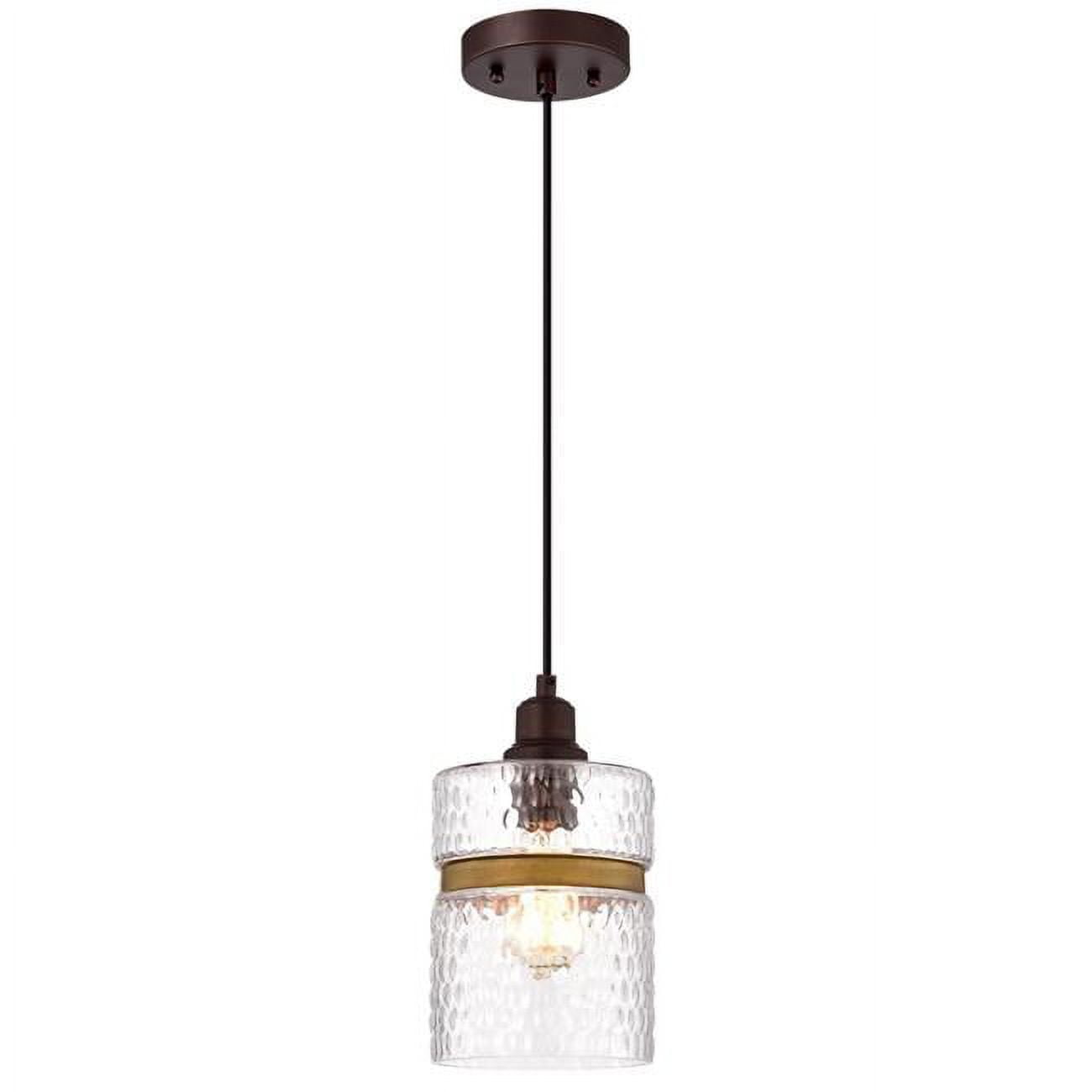 6 in. Brielle Transitional 1 Light Mini Pendant Ceiling Fixture, Oil Rubbed Bronze -  FeeltheGlow, FE2826890