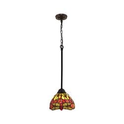 Picture of Chloe Lighting CH3T471RD08-DP1 11 in. Empress Dragonfly Tiffany-Style 1 Light Reading Floor Lamp, Dark Bronze