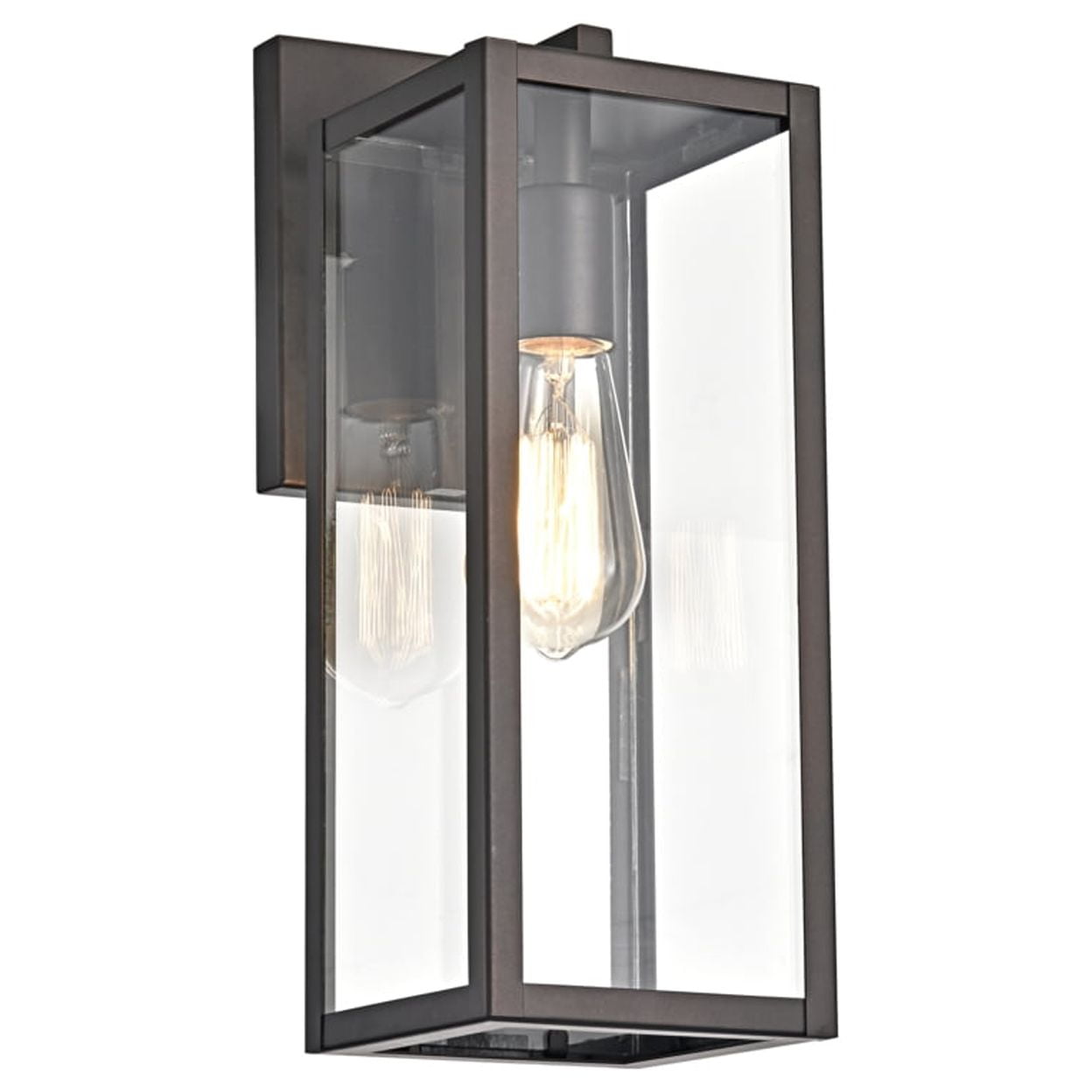 14 in. Richard Transitional 1 Light Outdoor Wall Sconce, Rubbed Bronze
