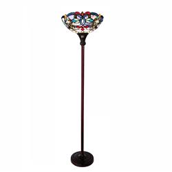 Picture of Chloe Lighting CH1T153BV14-TF1 69 in. Vivian Tiffany-Style Victorian Stained Glass Torchiere Floor Lamp, Antique Bronze