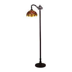 Picture of Chloe Lighting CH3T471RD11-RF1 14 in. Empress Dragonfly Tiffany-Style 1 Light Torchiere Floor Lamp&#44; Dark Bronze