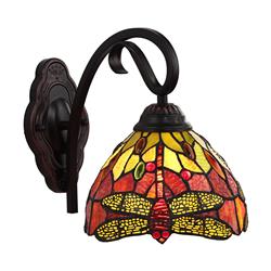 Picture of Chloe Lighting CH3T471RD08-WS1 12 in. Empress Dragonfly Tiffany-Style 1 Light Wall Sconce, Dark Bronze