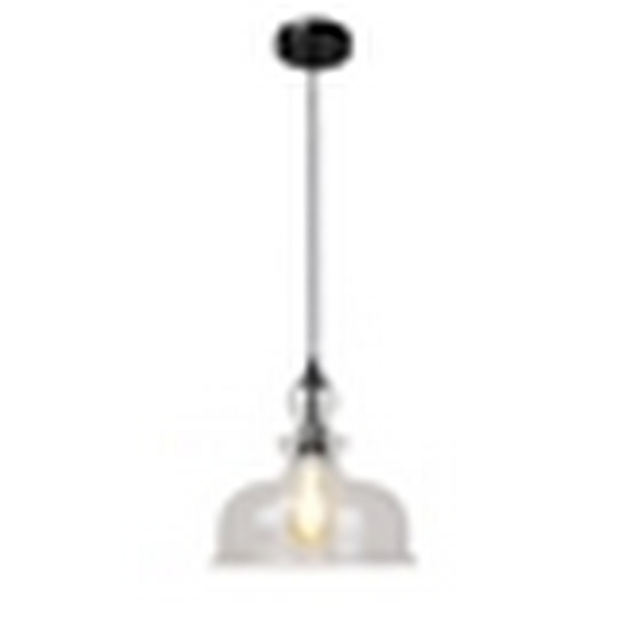 12 in. Tilian Transitional Matt Black 1 Light Ceiling Pendant