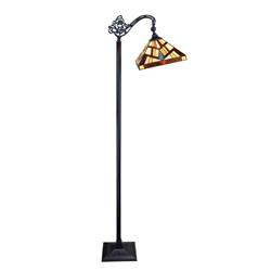 Picture of Chloe Lighting CH3T523BM11-RF1 11 in. Shade Vincent Tiffany-Style Blackish Bronze 1-Light Mission Reading Floor Lamp