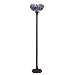 Picture of Chloe Lighting CH3T524BD14-TF1 14 in. Sunniva Dragonfly-Style Dark Bronze 1 Light Torchiere Floor Lamp, Multi Color