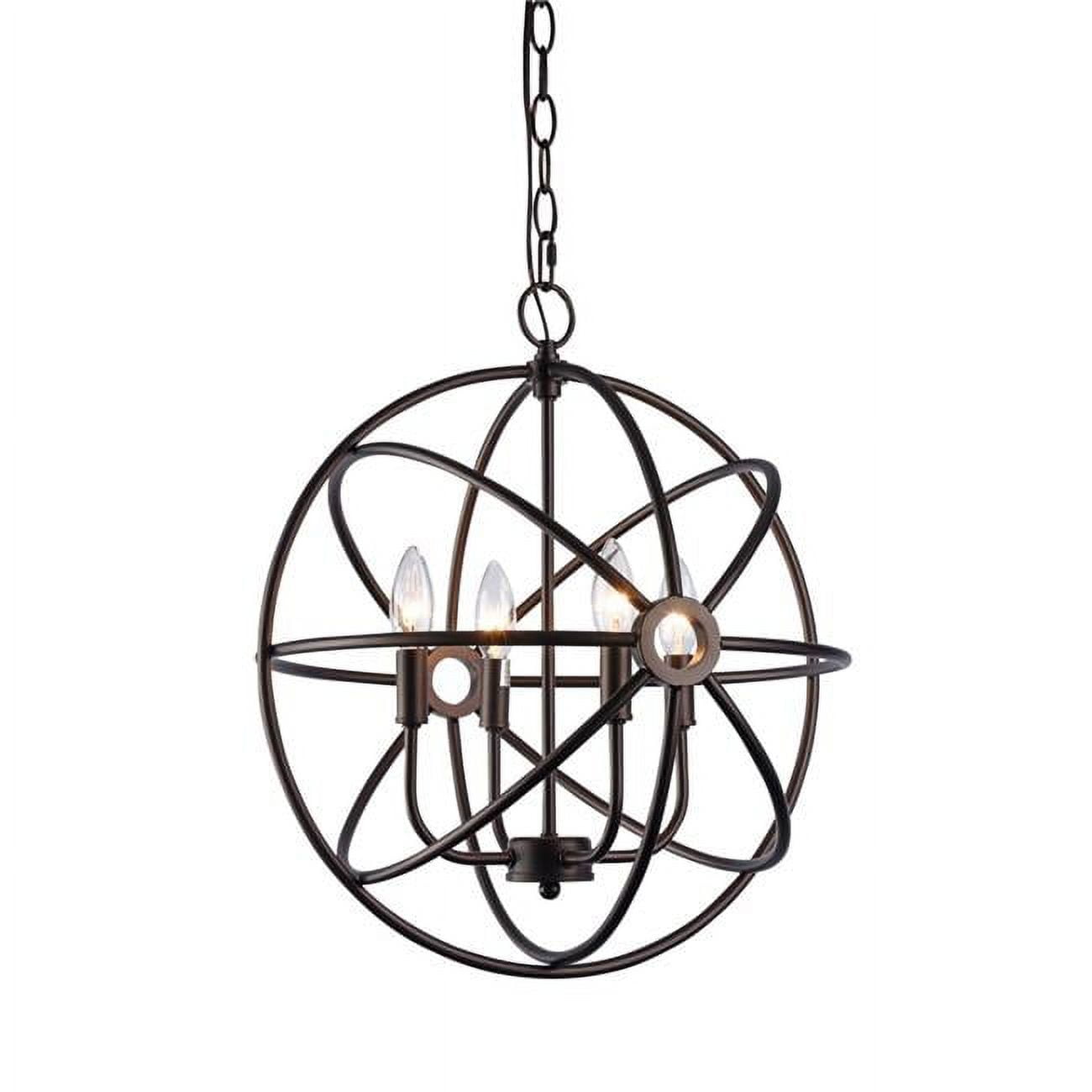 Picture of Chloe CH59038RB16-UP4 16 in. Lighting Ironclad Industrial-Style 4 Light Rubbed Bronze Ceiling Pendant - Oil Rubbed Bronze