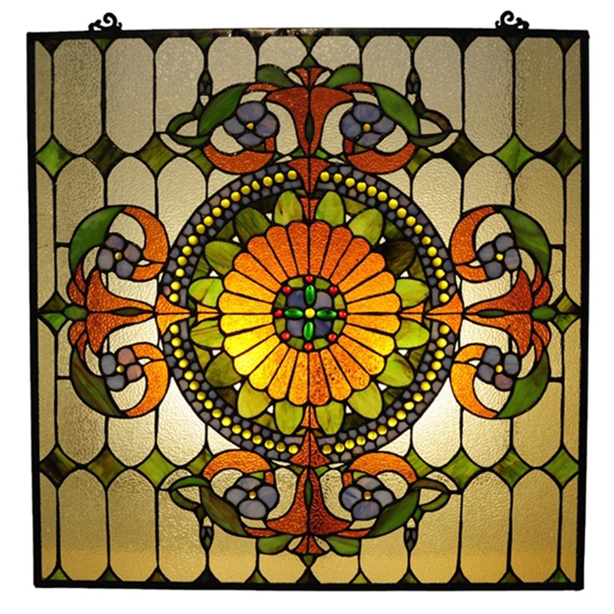Picture of Chloe CH1P511CV25-GPN 25 x 25 in. Lighting Tiffany Glass Victorian Window Panel