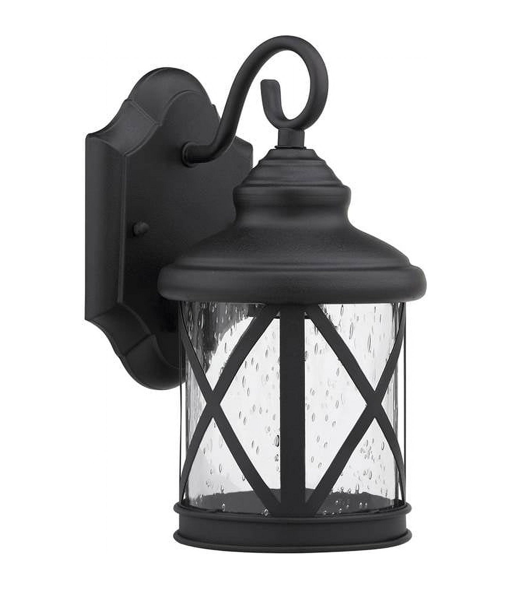 16 in. Lighting Milania Adora Transitional 1 Light Black Outdoor Wall Sconce - Textured Black