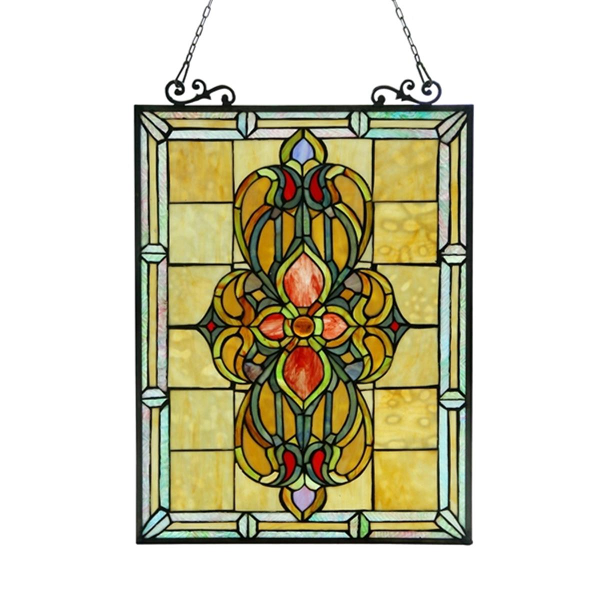Picture of Chloe CH3P320VI24-GPN 18 x 25 in. Lighting Avalon Tiffany Glass Victorian Window Panel