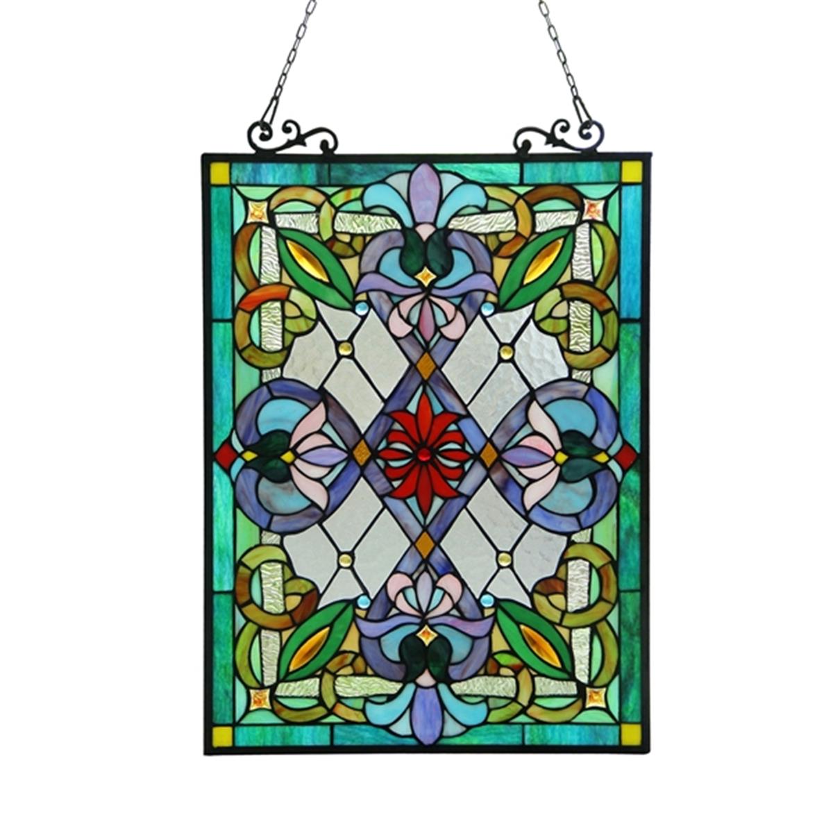 Picture of Chloe CH3P324VG24-GPN 18 x 25.5 in. Lighting Izzy Tiffany Glass Victorian Window Panel - Value