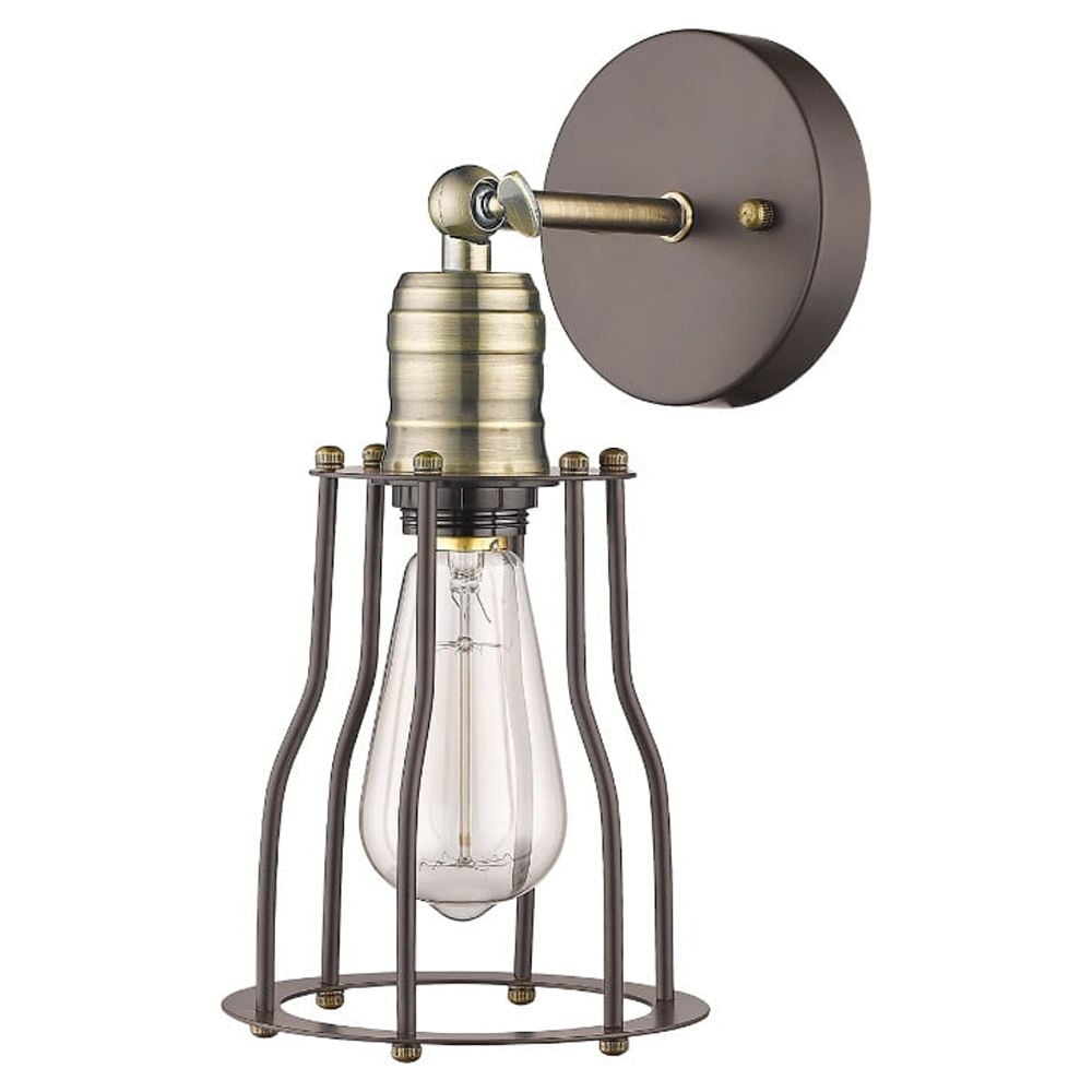 Picture of Chloe CH57041RB06-WS1 6 in. Lighting Ironclad Industrial-Style 1 Light Rubbed Bronze Wall Sconce - Oil Rubbed Bronze