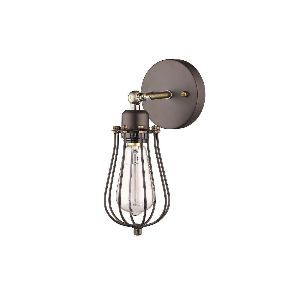 Picture of Chloe CH57044RB05-WS1 5 in. Lighting Ironclad Industrial-Style 1 Light Rubbed Bronze Wall Sconce - Oil Rubbed Bronze